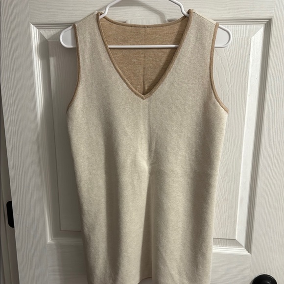 J. Jill Cream & Tan Reversible Tank Top - Picture 4 of 5
